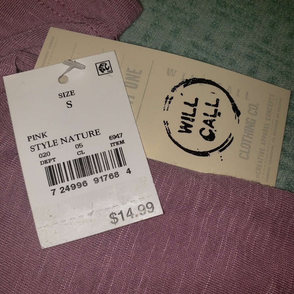 Women Sleep Sleeve T-Shirt Rose Open Back Small - Picture 3 of 6